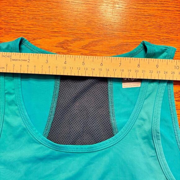Set of 2 Activewear Tank Tops Grey Daisy Fuentes Size L & Blue Lija Size L Yoga - Picture 15 of 16